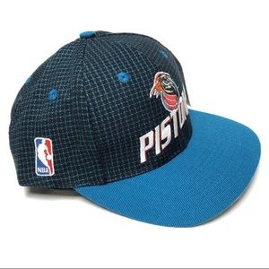 Detroit Pistons Vintage 90s Logo Athletic NBA Adjustable Snapback Cap Hat